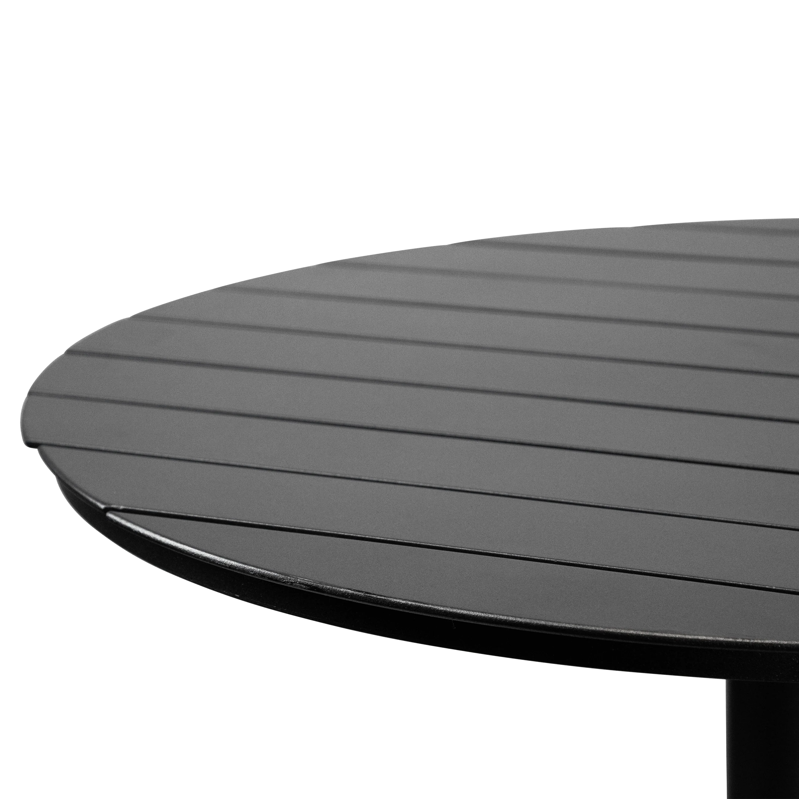 Cafe Round Bar Table in Gunmetal Grey