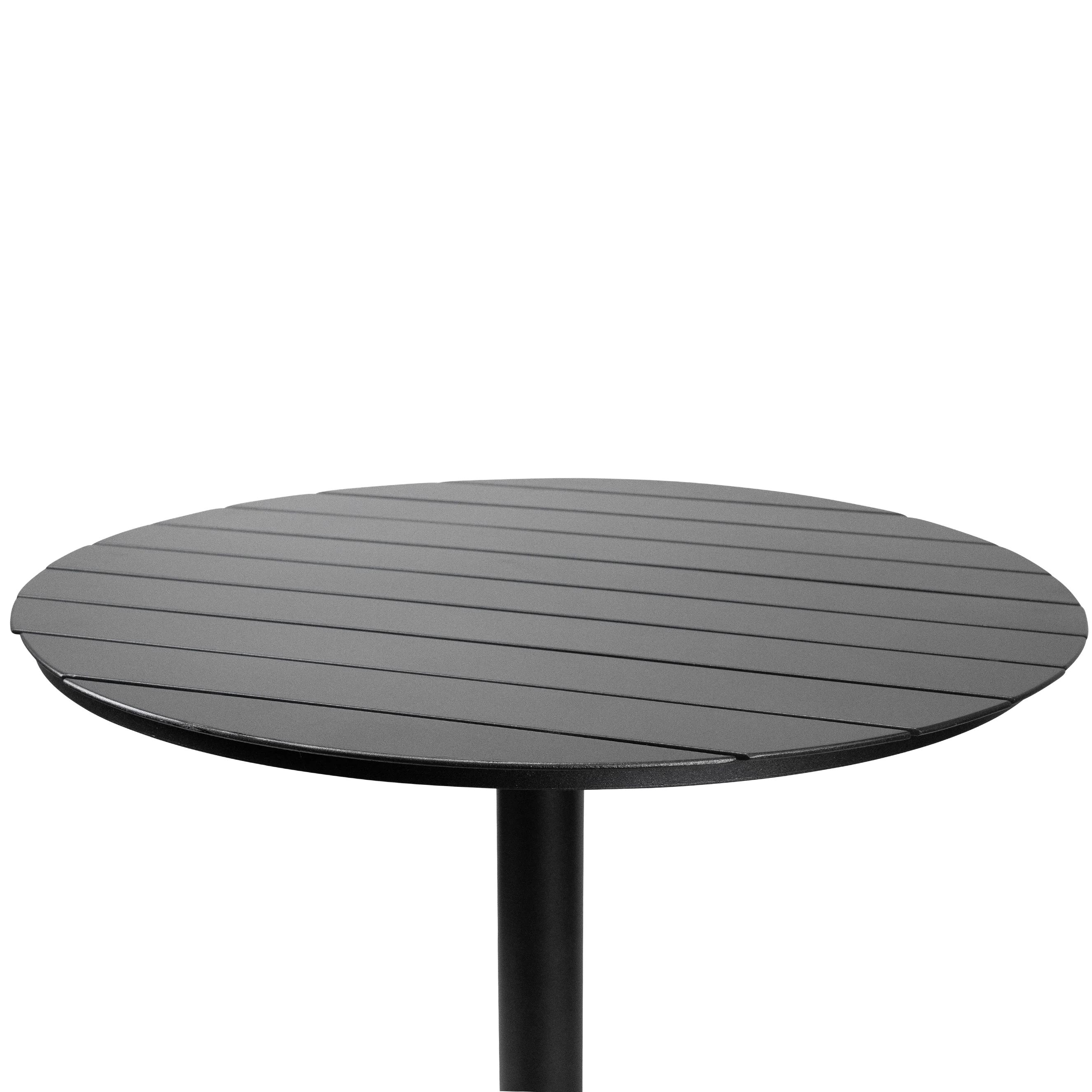 Cafe Round Bar Table in Gunmetal Grey