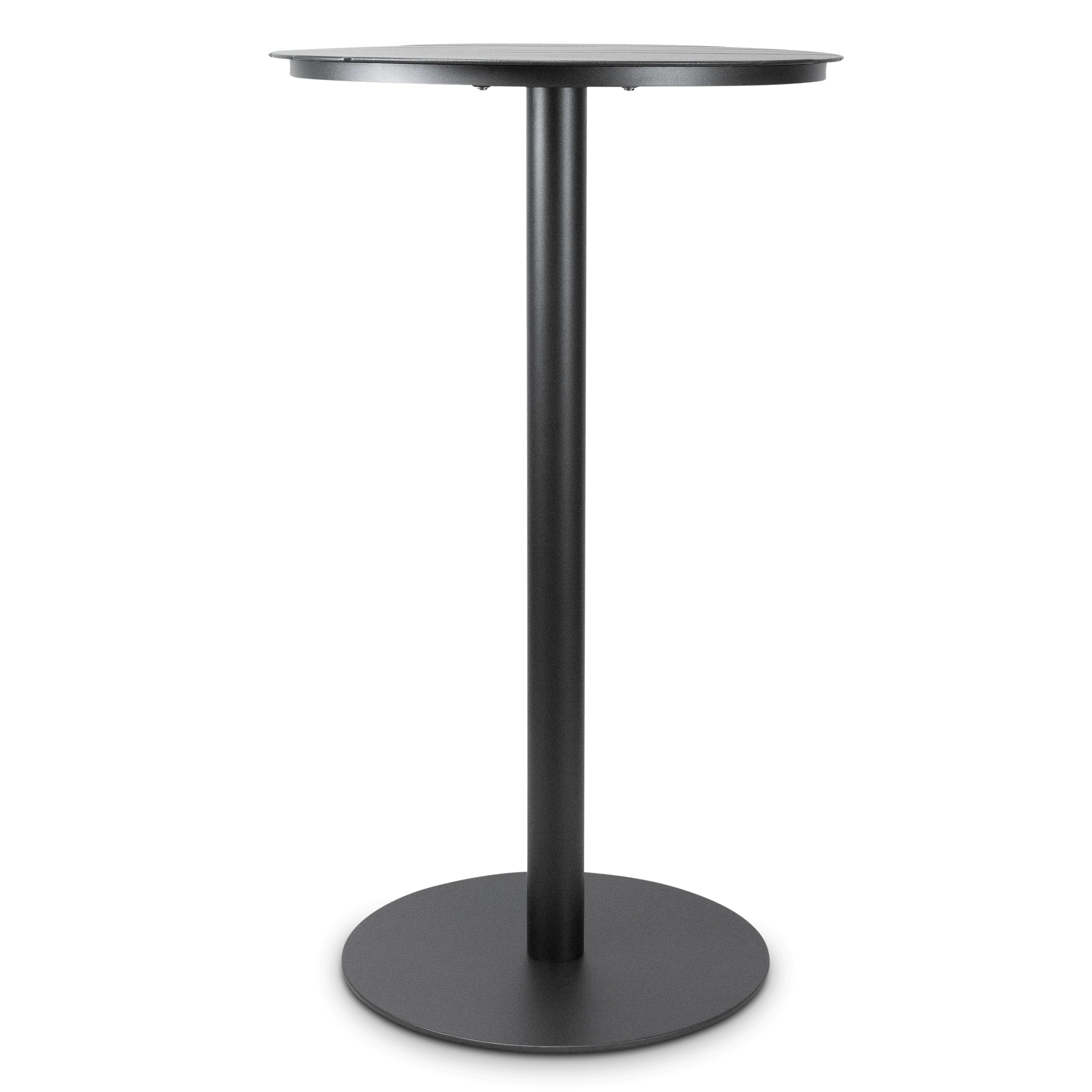 Cafe Round Bar Table in Gunmetal Grey