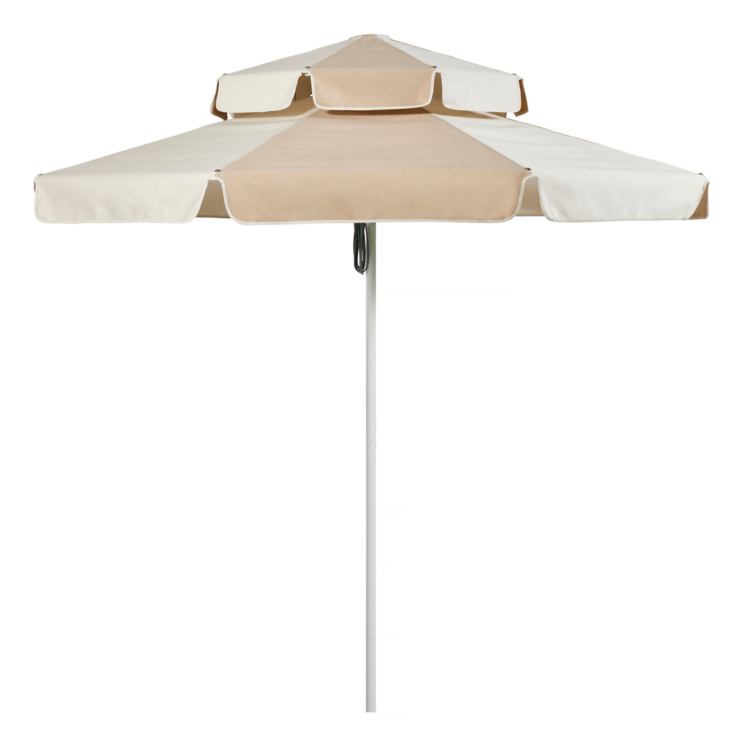 Double Casper Garden Umbrella 2.8m Linen