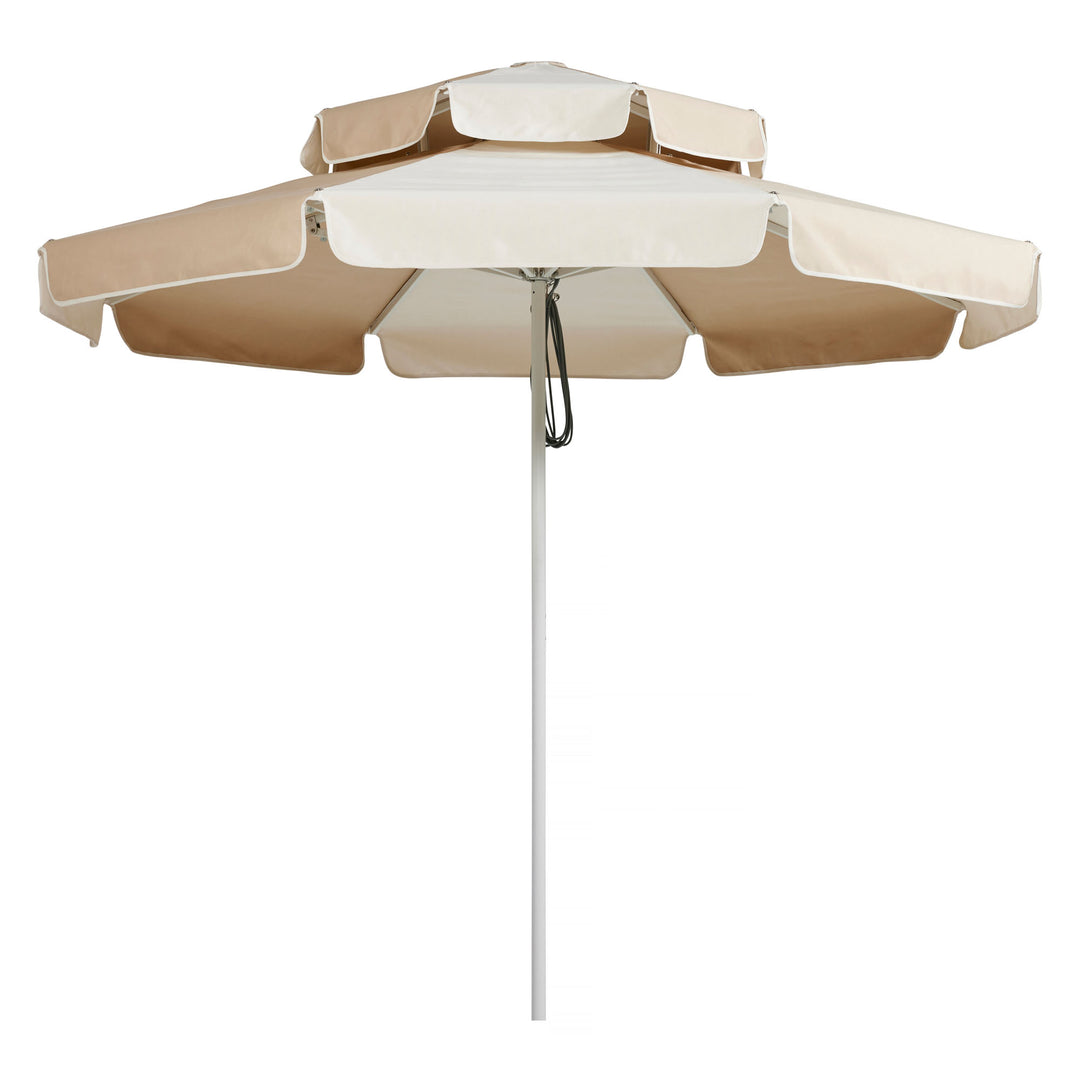 Double Casper Garden Umbrella 2.8m Linen
