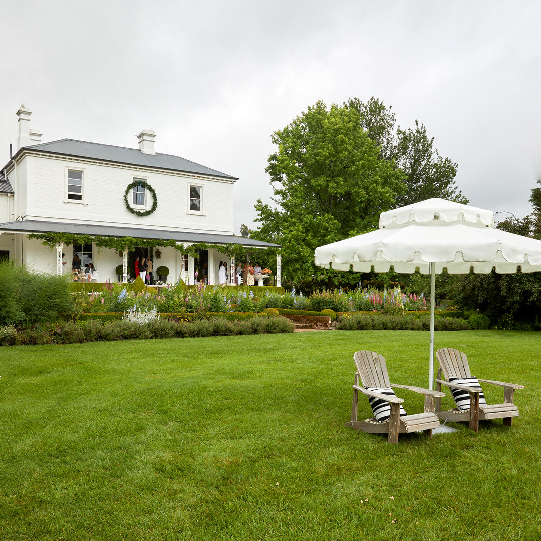 Double Casper Garden Umbrella 2.8m White