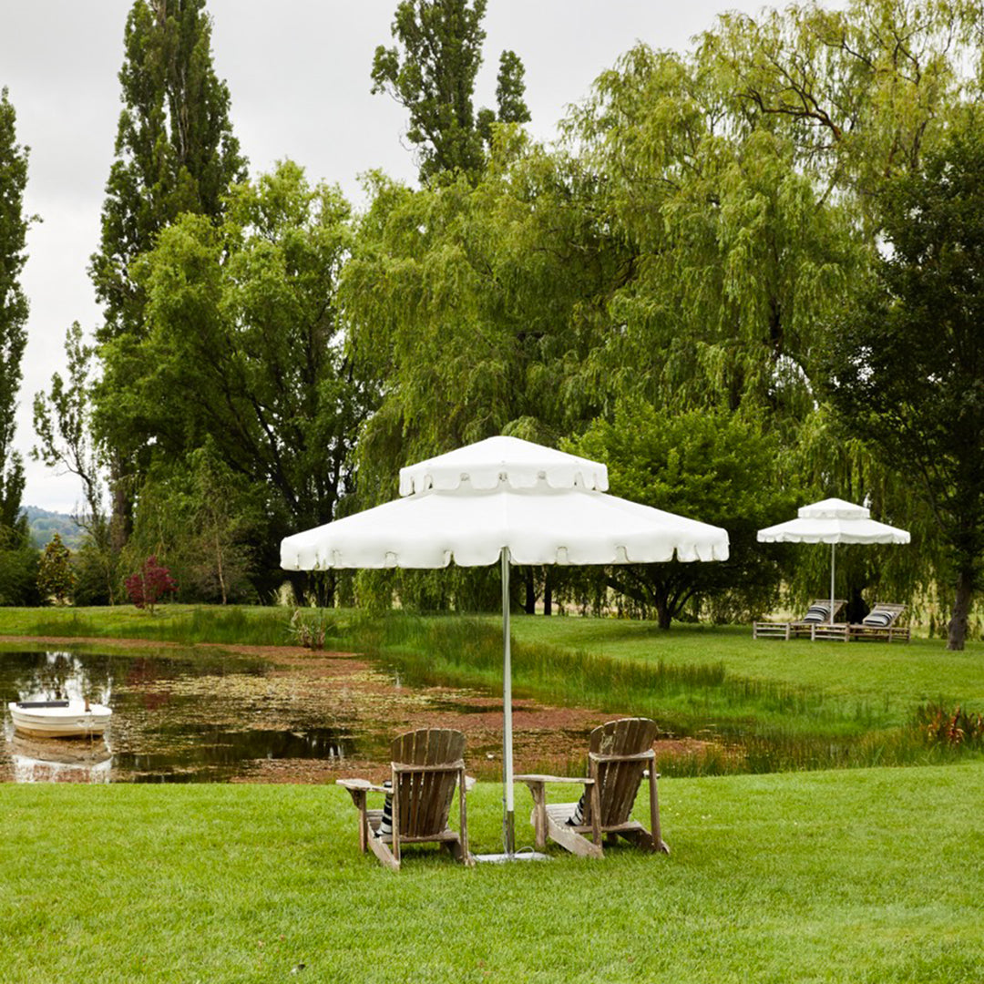 Double Casper Garden Umbrella 2.8m White