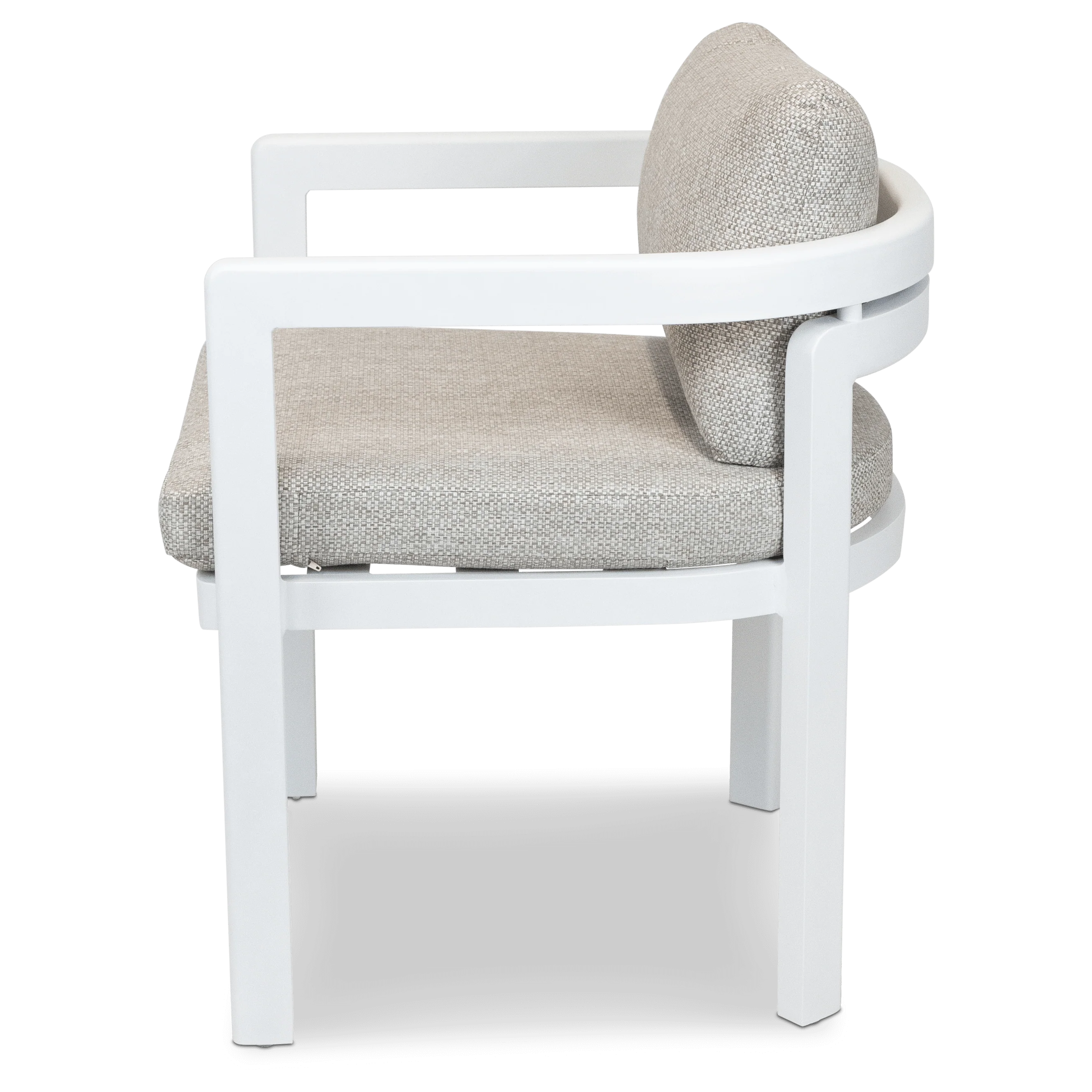 Escape Dining Chair in White Aluminium
