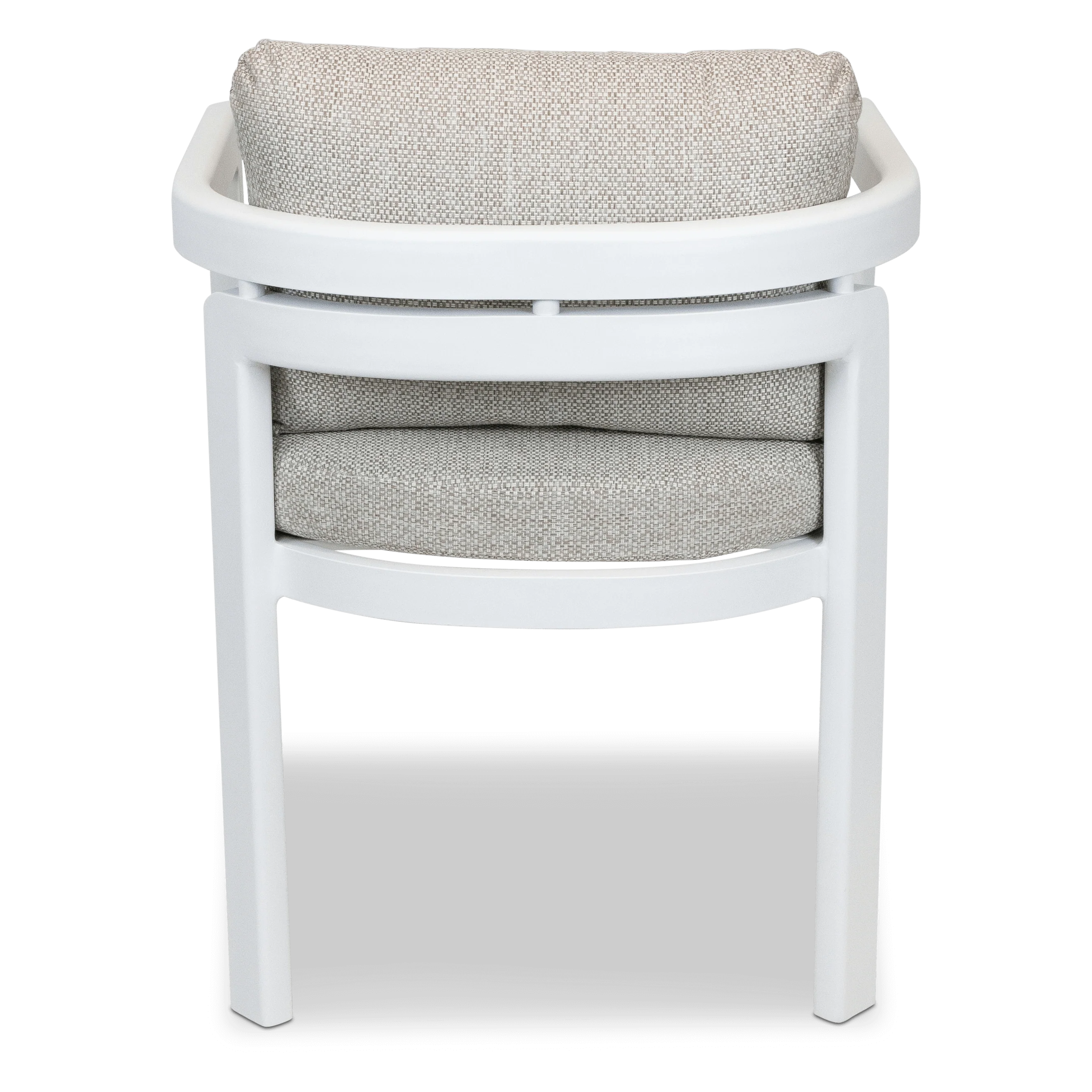Escape Dining Chair in White Aluminium