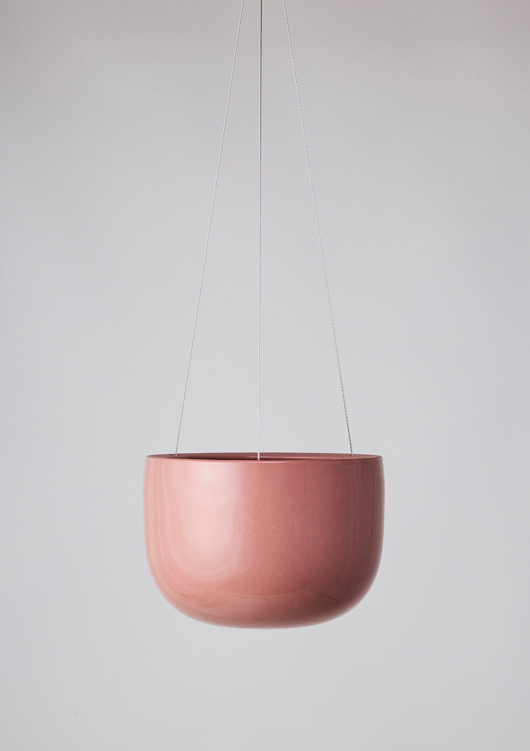 Glazed Earth Hanging Planter Ochre Gloss