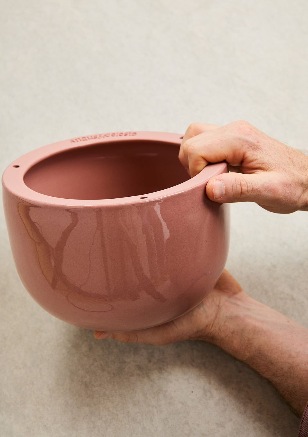 Glazed Earth Hanging Planter Ochre Gloss