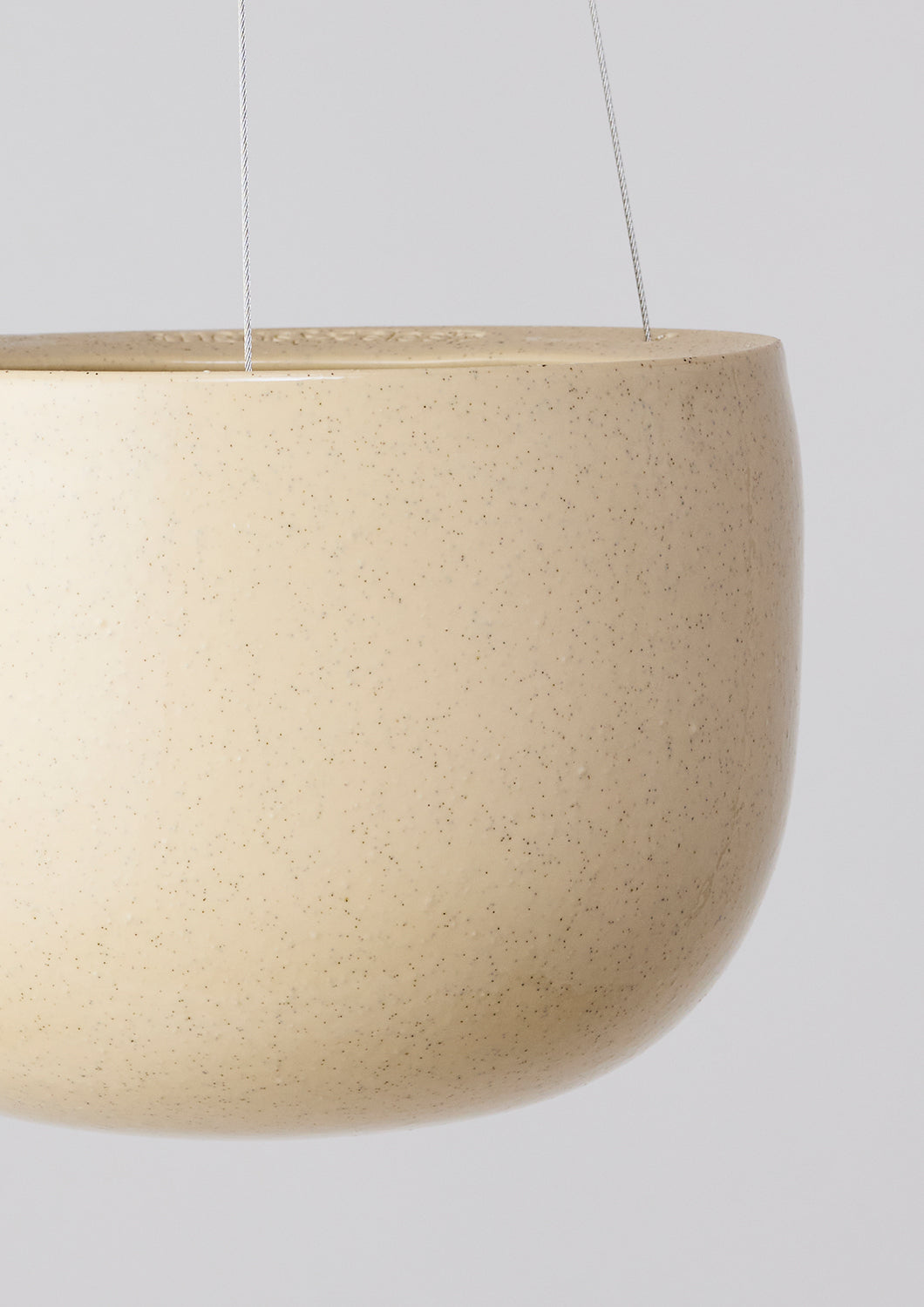 Glazed Earth Hanging Planter Speckled Clay