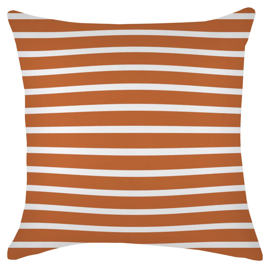 Hampton Stripe Burnt Orange Cushion