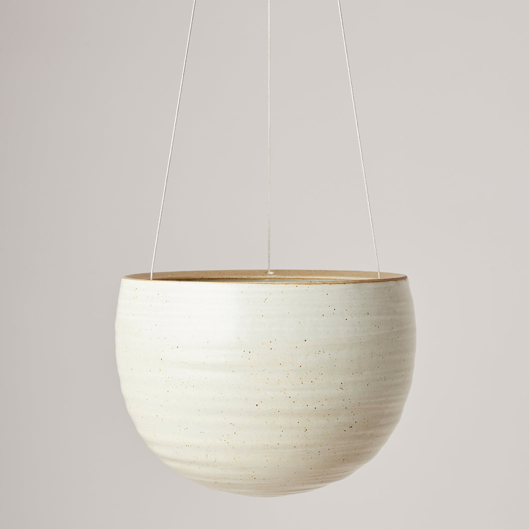 Hanging Spherical Planter Creamy White