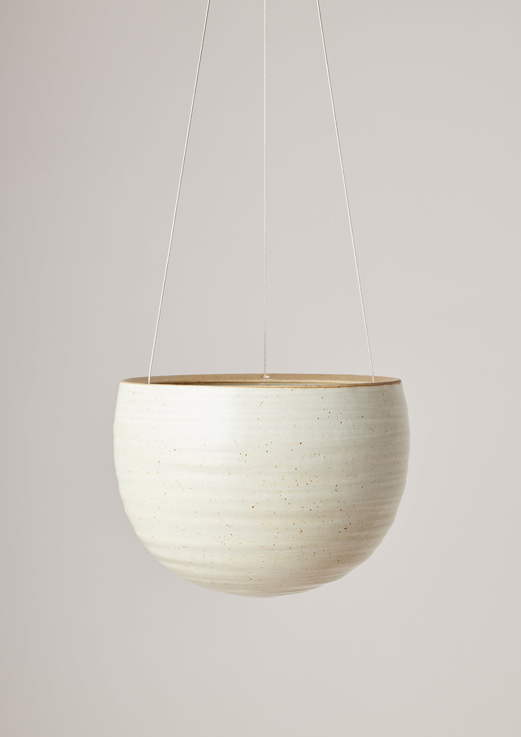 Hanging Spherical Planter Creamy White