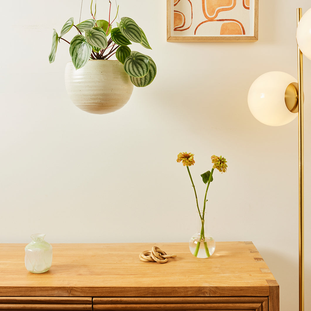 Hanging Spherical Planter Creamy White