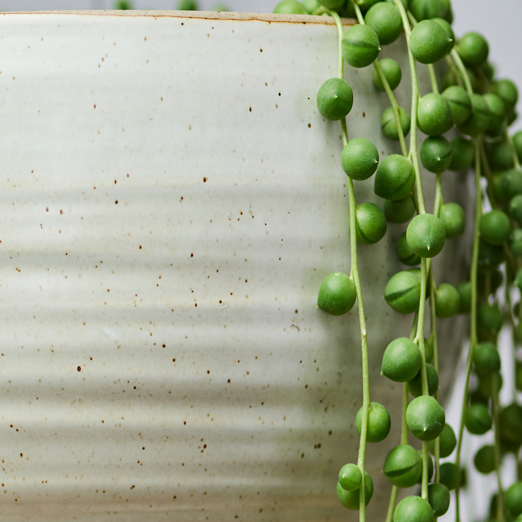 Hanging Spherical Planter Creamy White