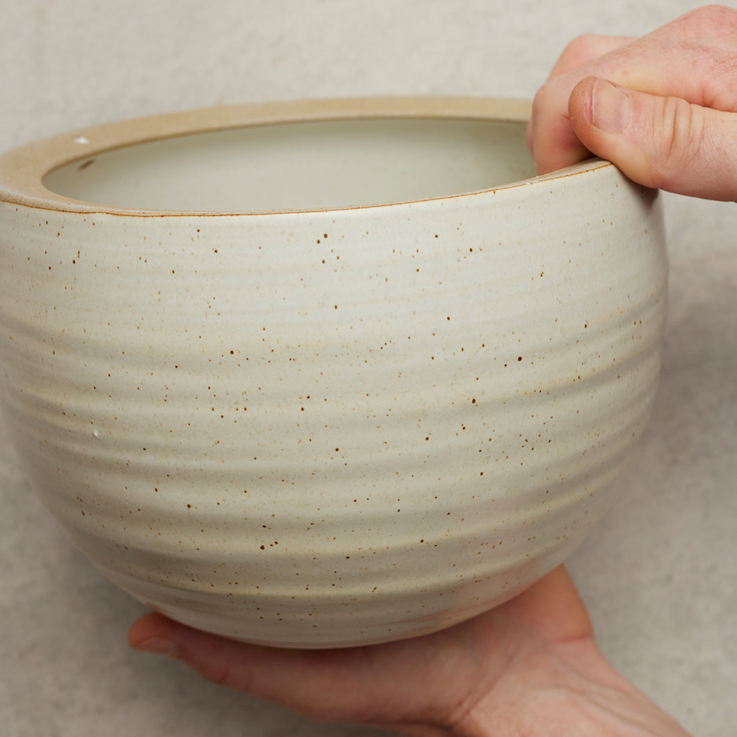 Hanging Spherical Planter Creamy White