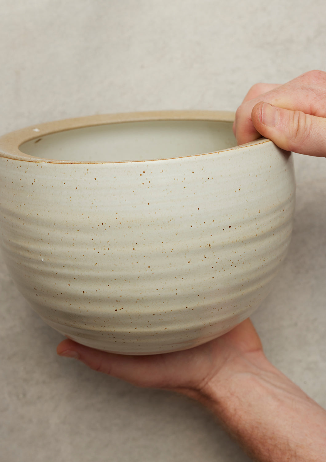 Hanging Spherical Planter Creamy White