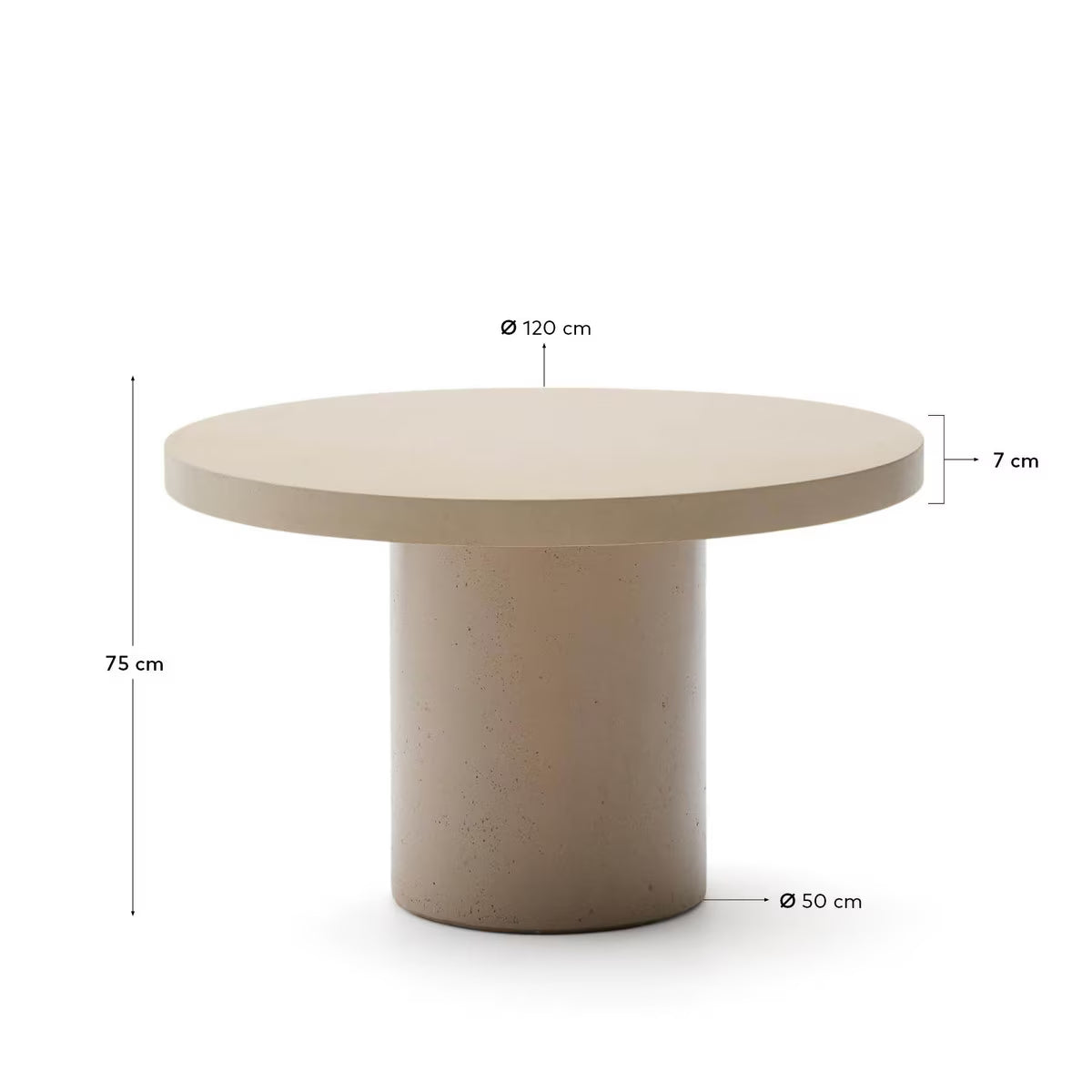 Helios Cement Table - Aegean Sand