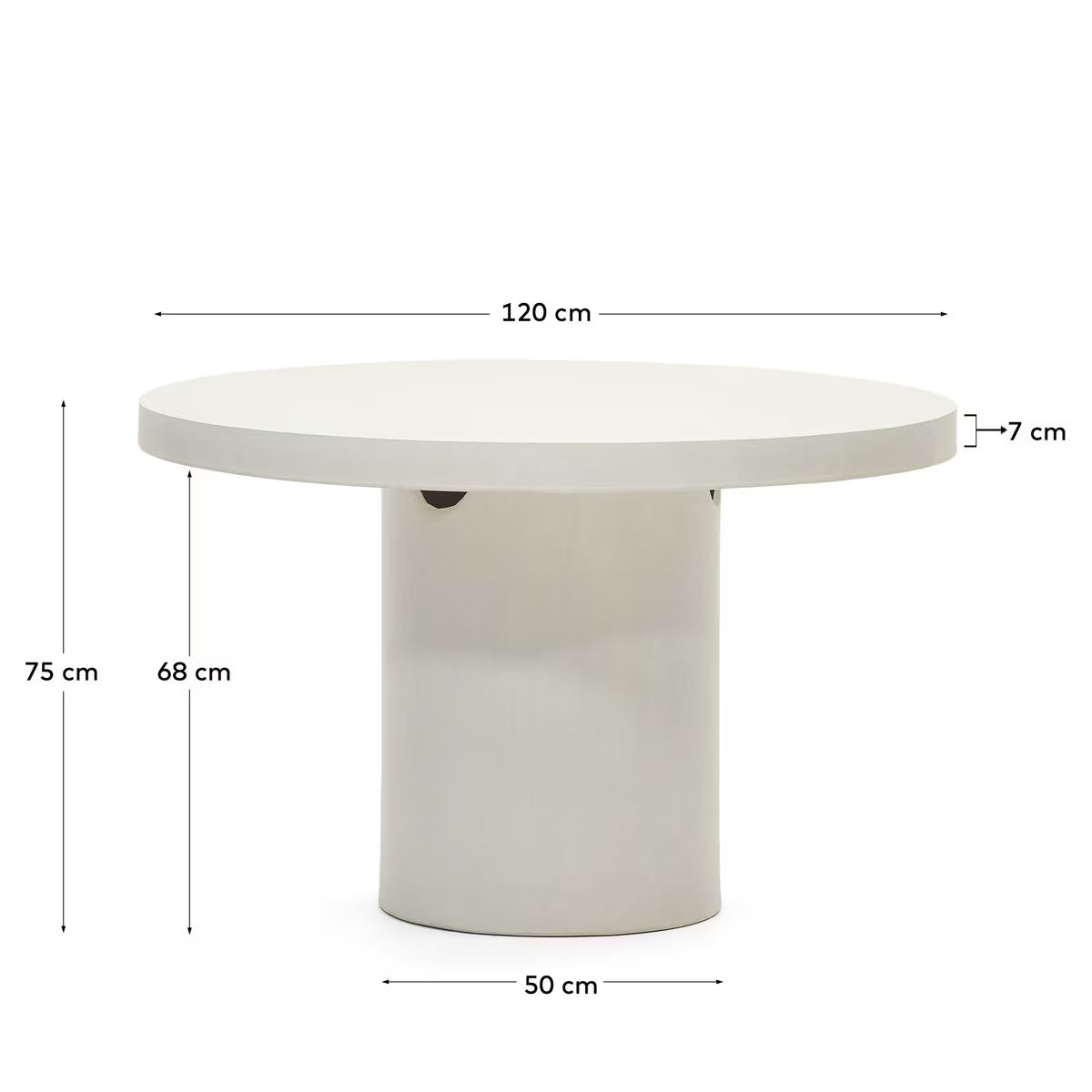 Helios Cement Table - Limestone
