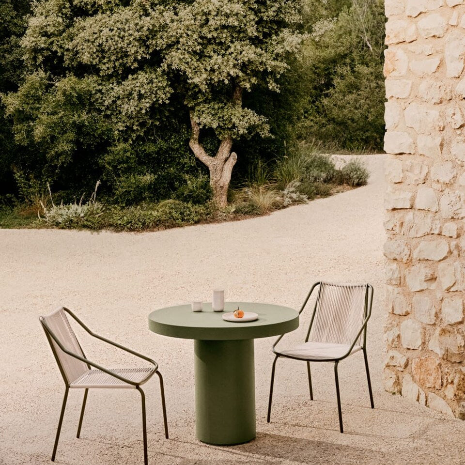 Helios Cement Table - olive leaf