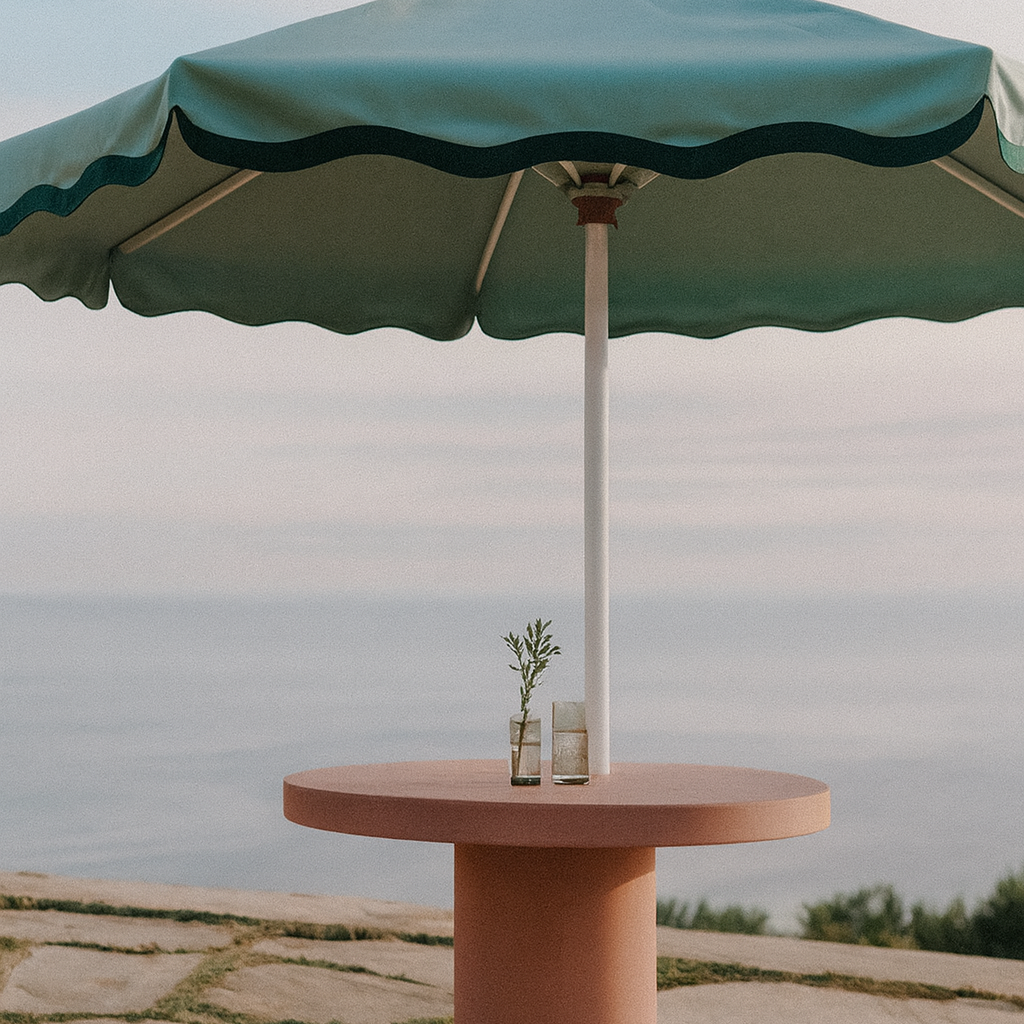 Helios Cement Table - terracotta