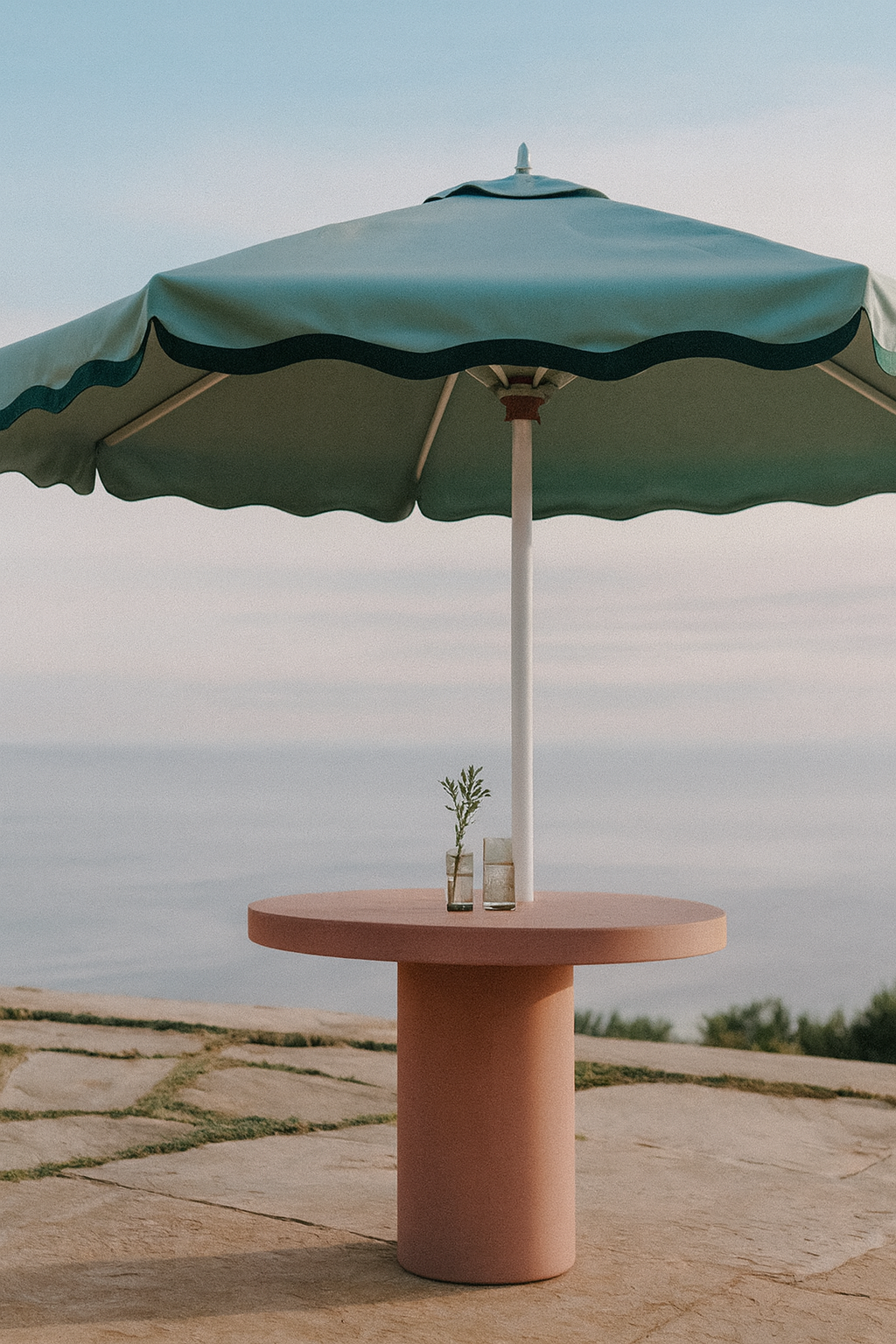 Helios Cement Table - terracotta