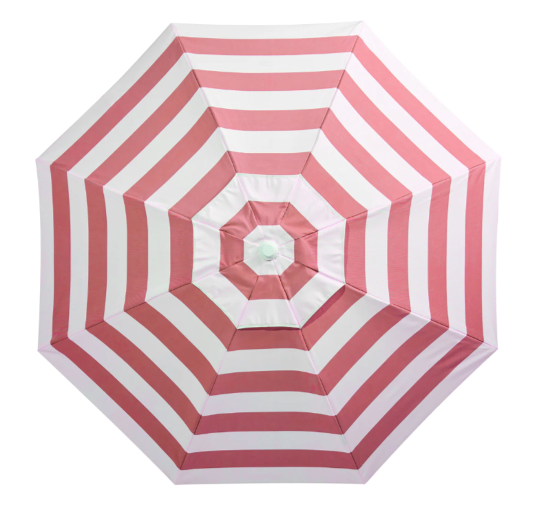 Luxury Beach Umbrella 1.8m Coral Stripe