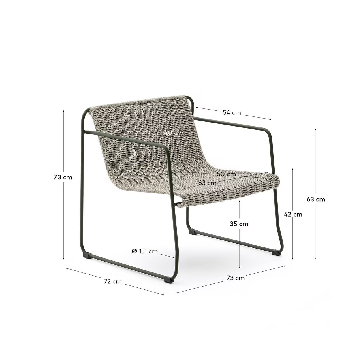 Poseidon Easy chair in Pumice