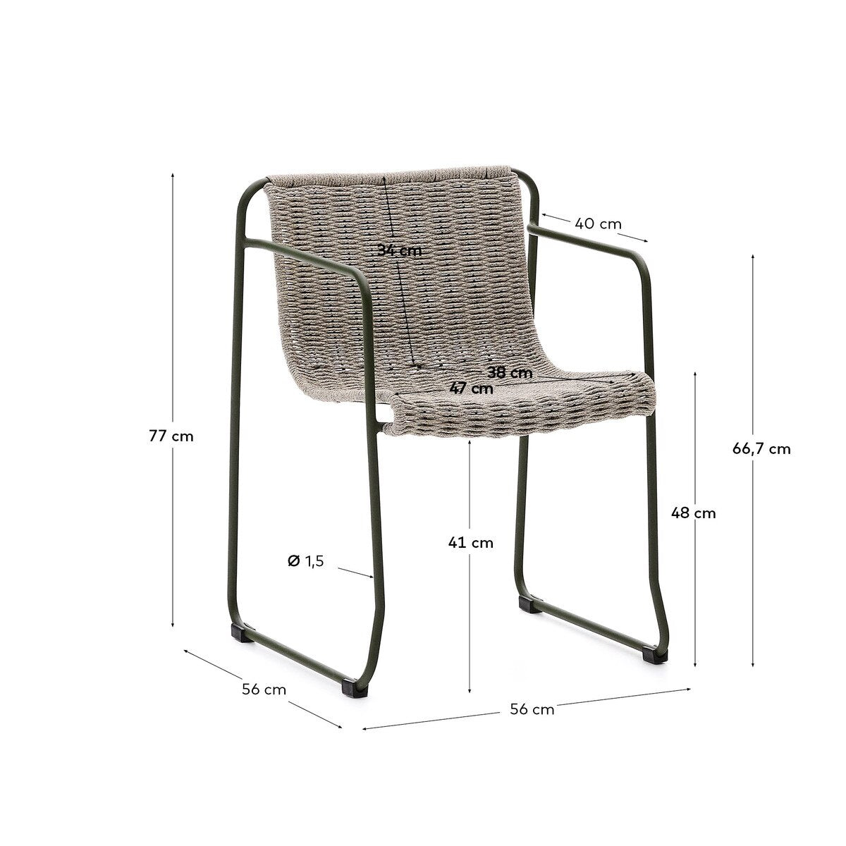 Poseidon chair in Pumice