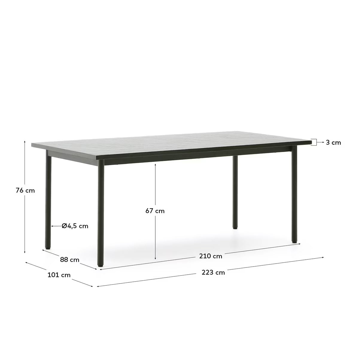 Poseidon dining table in Horti Green