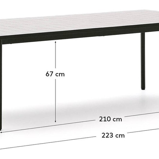 Poseidon dining table in Pumice White