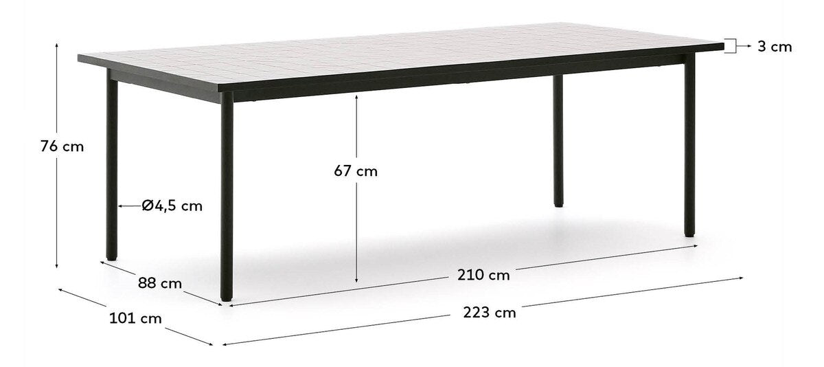 Poseidon dining table in Pumice White