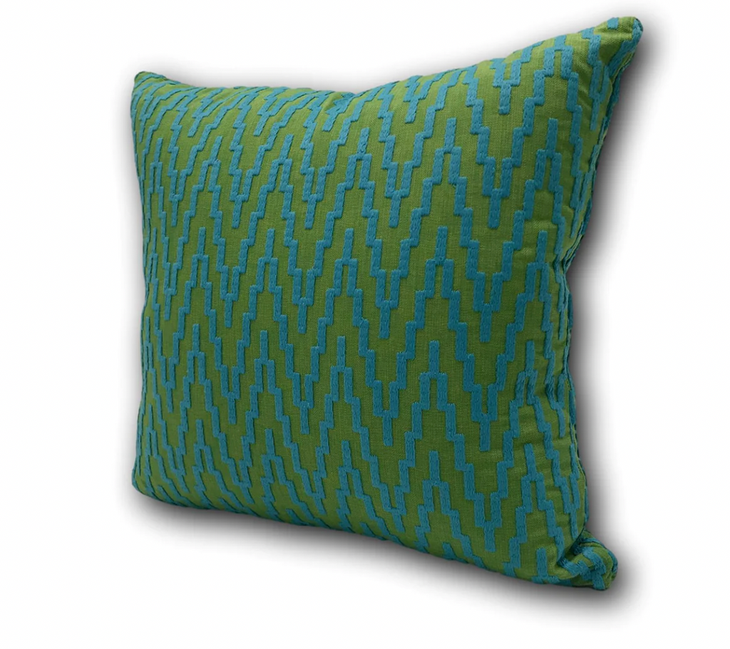 'Running' in Iguana Green Cushion Cover