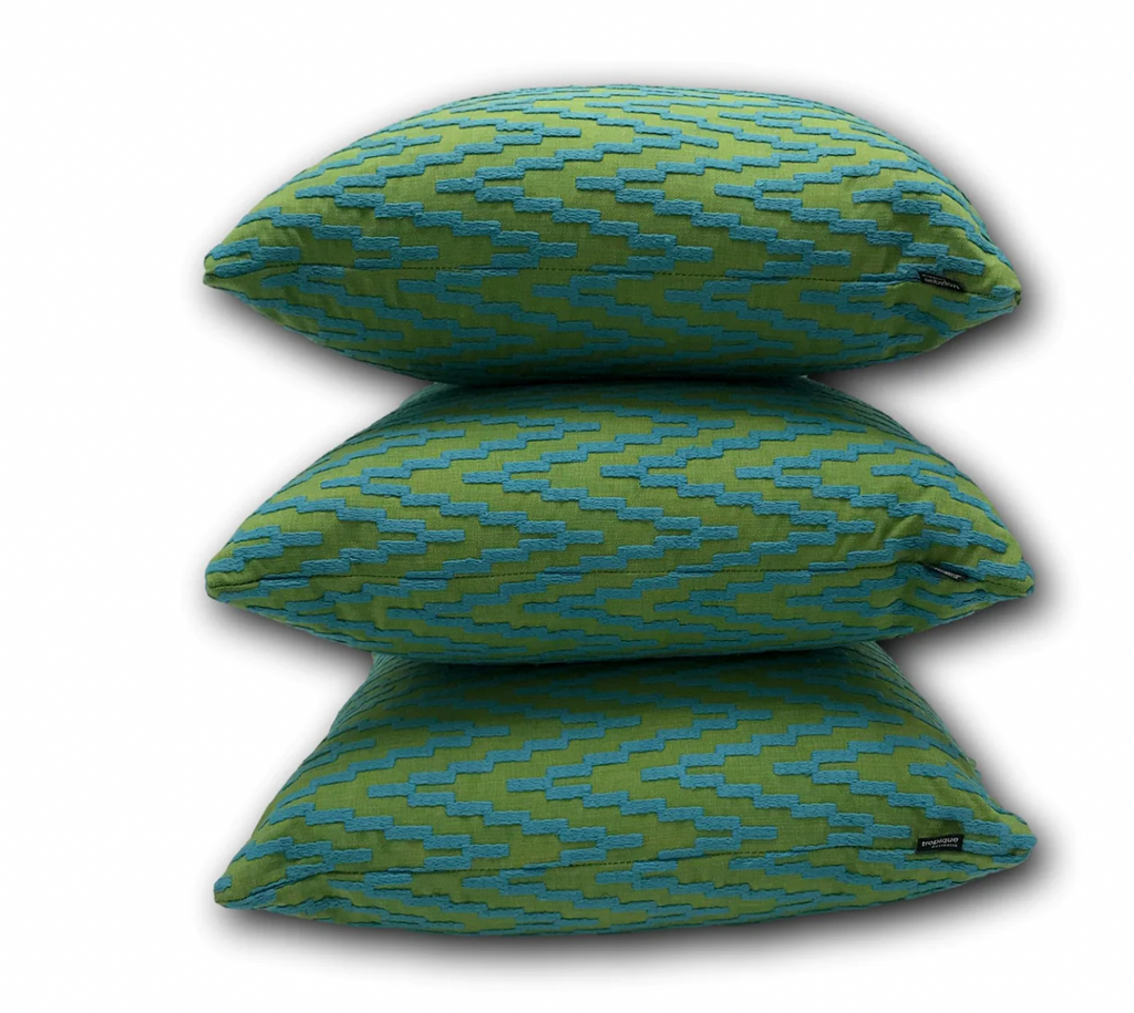 'Running' in Iguana Green Cushion Cover