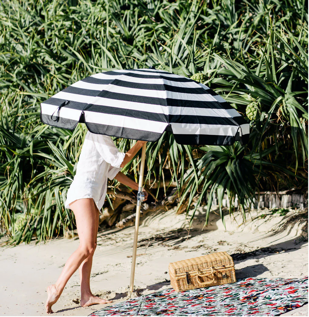 Luxury Beach Umbrella 1.8m Chaplin Stripe
