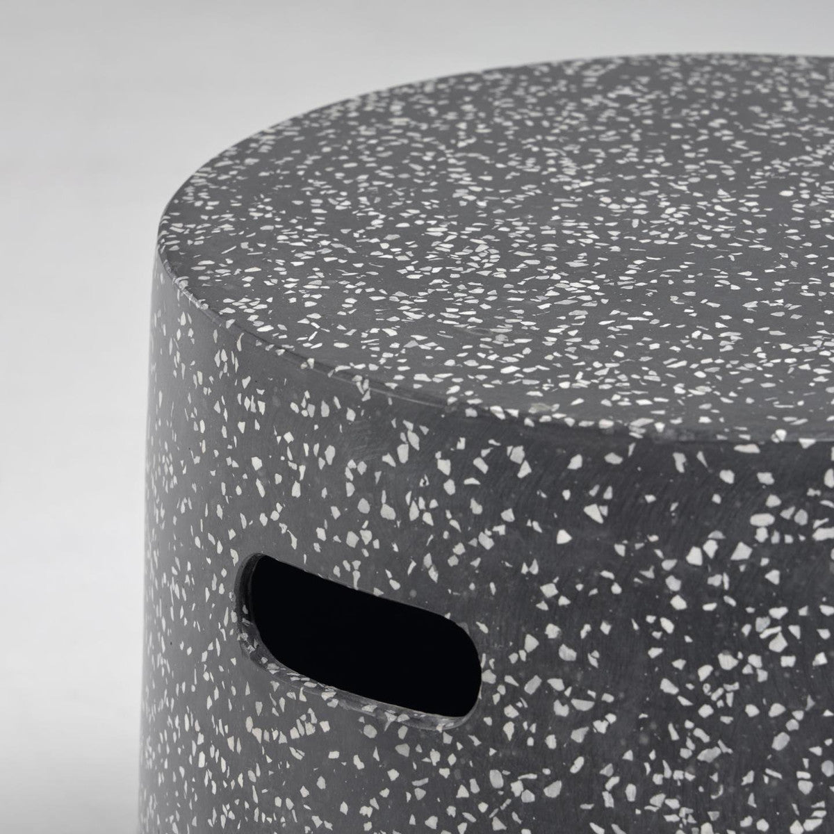 Terrazzo Side Table/ Stool Black