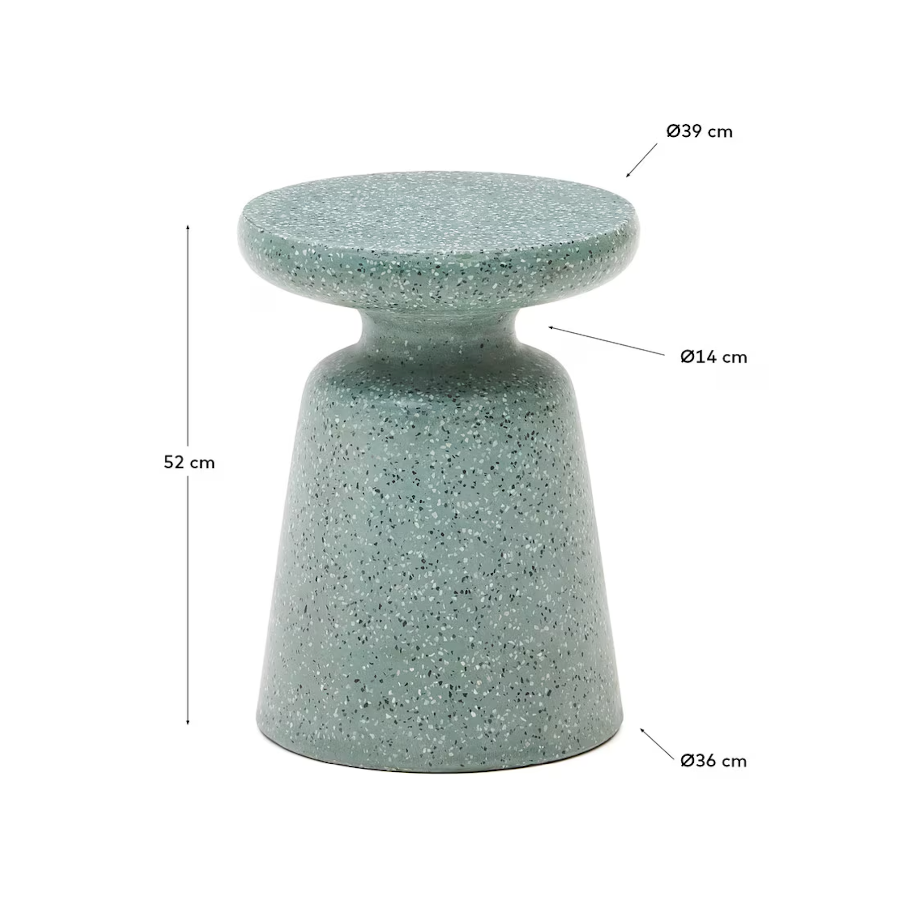 Terrazzo Side Table/ Stool Green