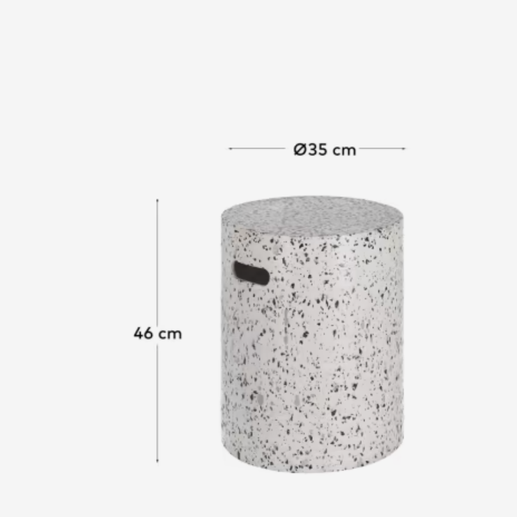 Terrazzo Side Table/ Stool White