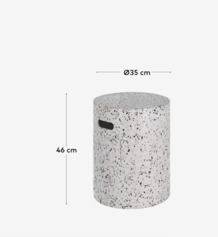 Terrazzo Side Table/ Stool White