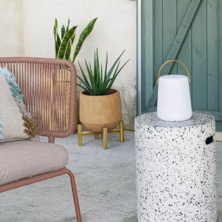 Terrazzo Side Table/ Stool White