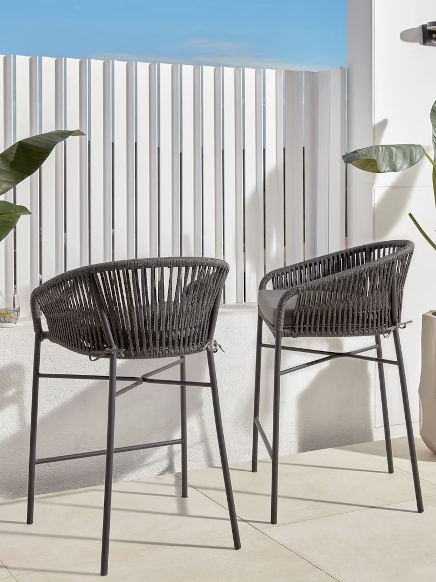 Yanet Rope Stool - Grey