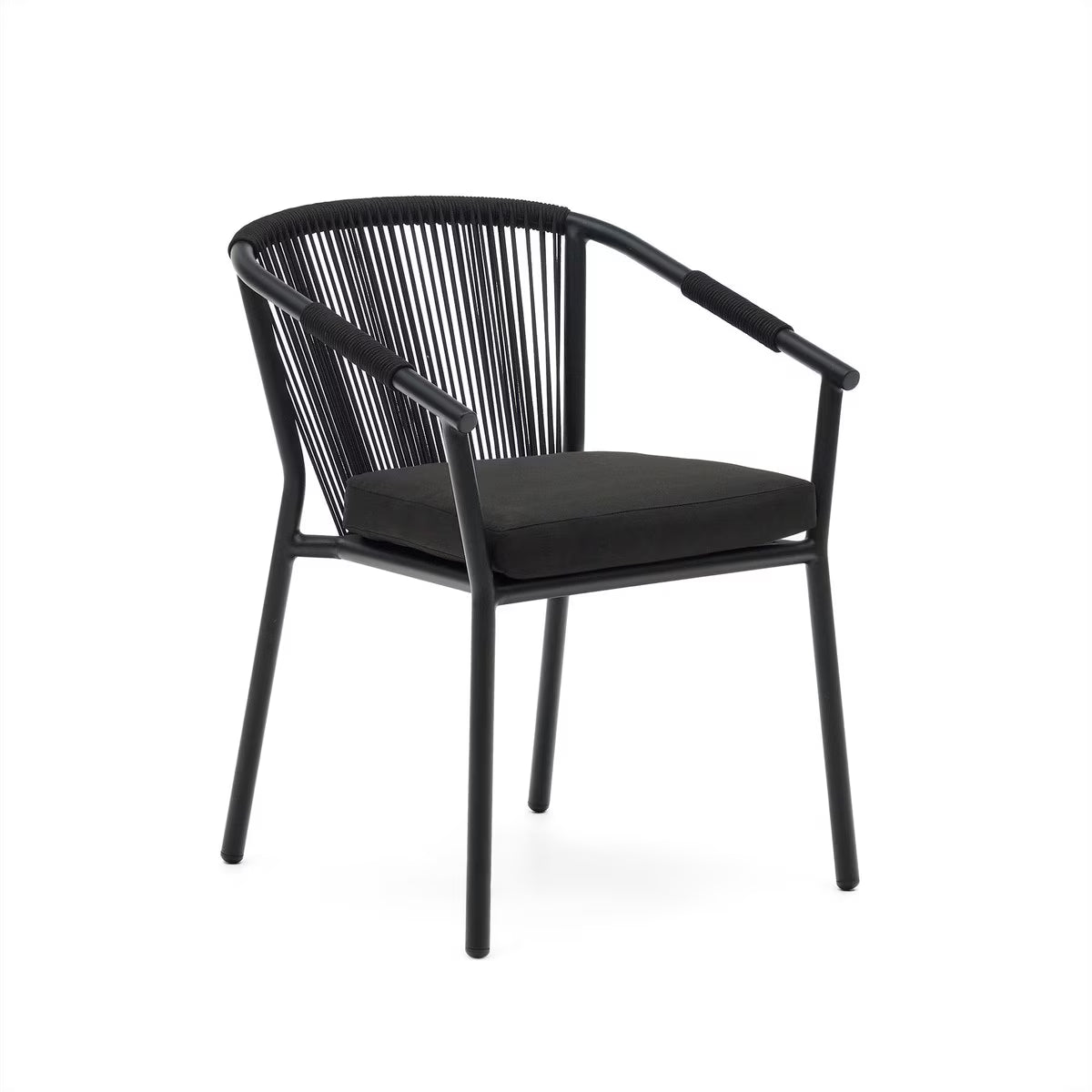 ZELDA Aluminium & Rope Chair - Charcoal
