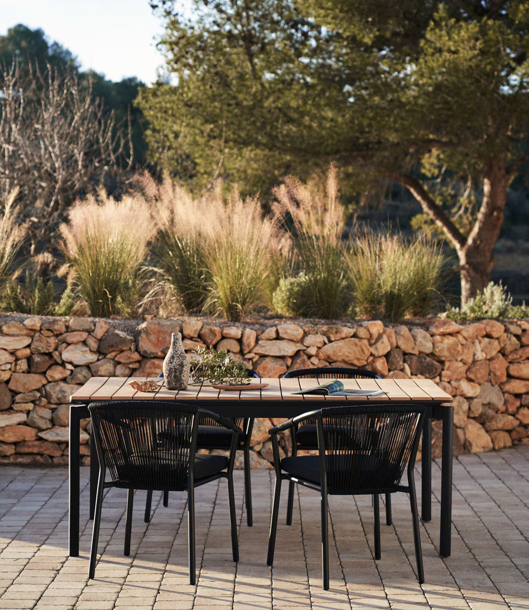 ZELDA Aluminium & Rope Chair - Charcoal