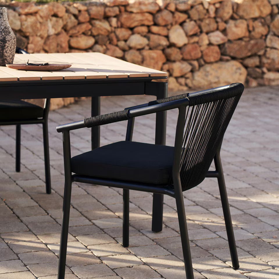 ZELDA Aluminium & Rope Chair - Charcoal
