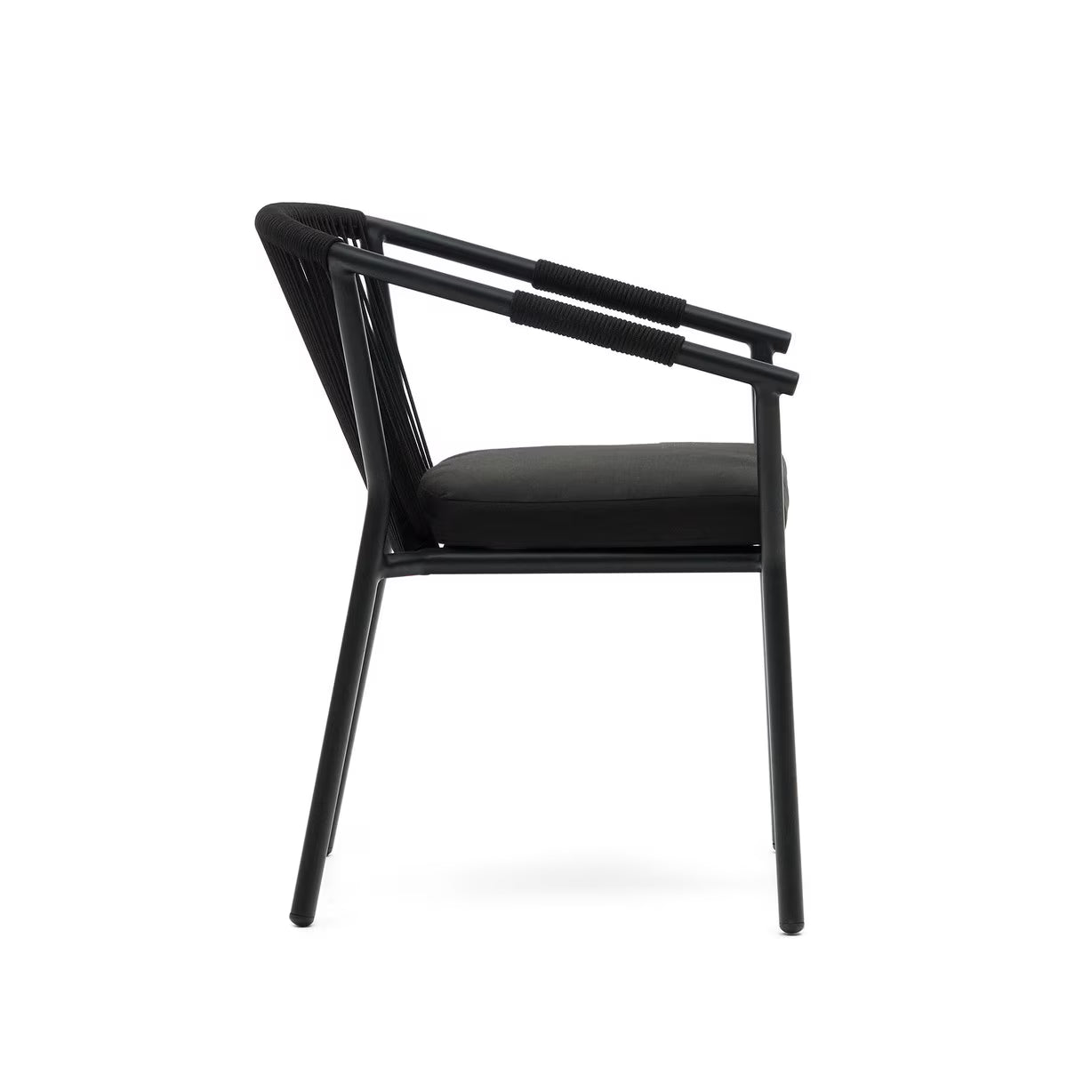 ZELDA Aluminium & Rope Chair - Charcoal