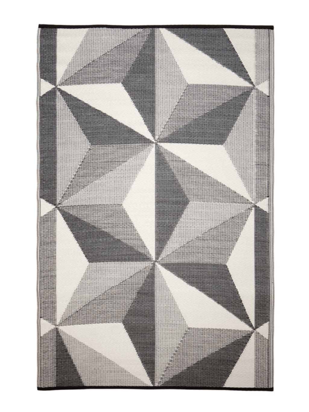 Star Glacier Grey Recycled Plastic Outdoor Rug and Mat