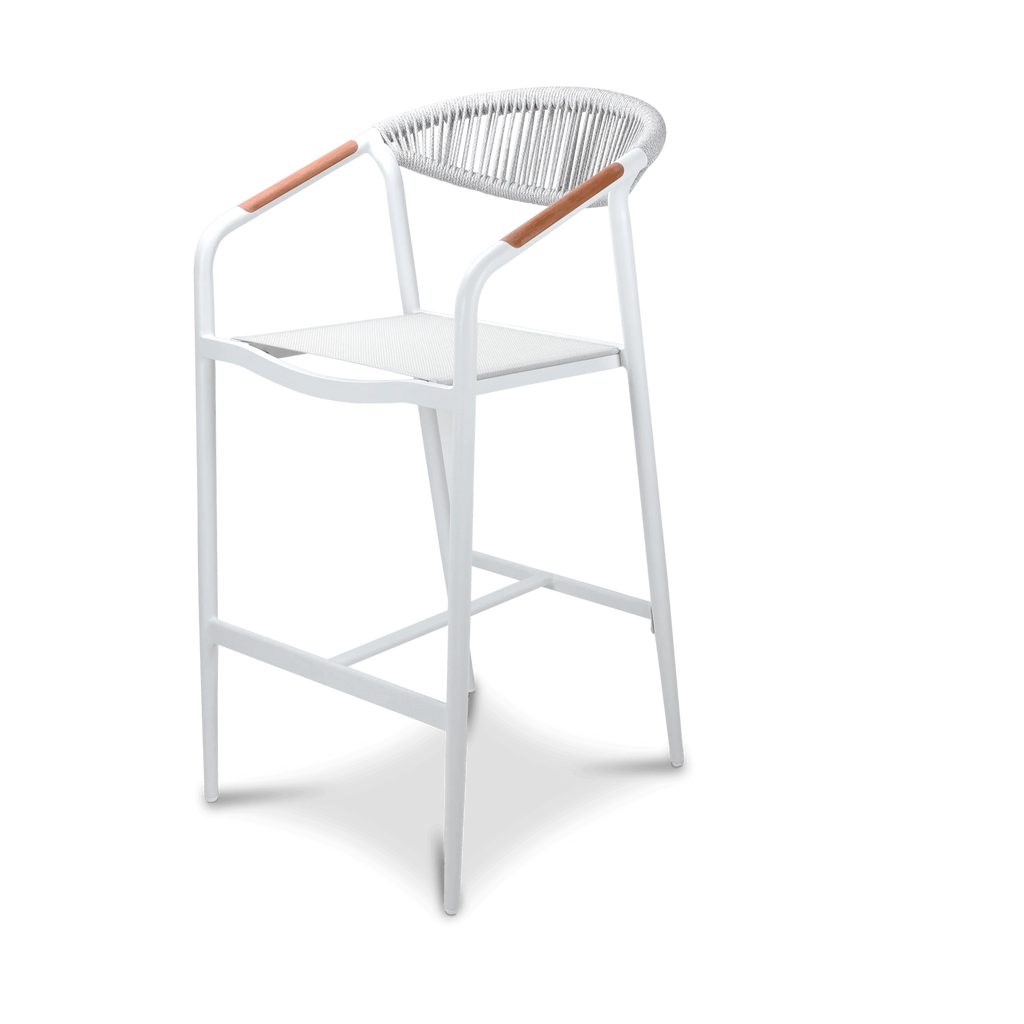 Amalfi Bar Stool in Artic White