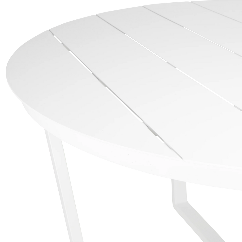 Amalfi Round Outdoor Dining Table in Arctic White
