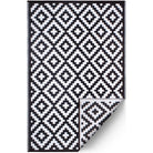 Aztec B&W Recycled Plastic Outdoor Rug