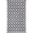 Aztec B&W Recycled Plastic Outdoor Rug