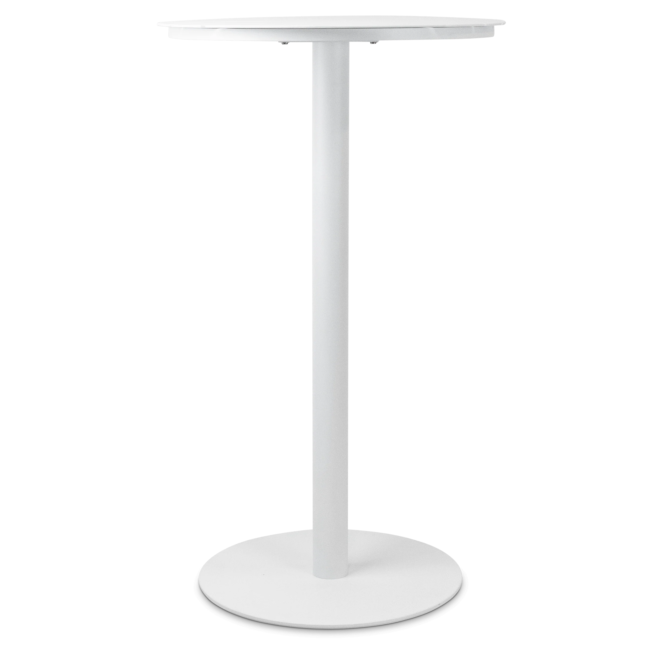 Cafe Round Bar Table in Arctic White