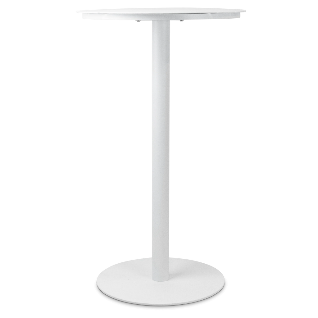 Cafe Round Bar Table in Arctic White